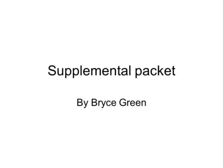Supplemental packet By Bryce Green. books All Quiet on the Western Front is about how a mans life is changed in a war just like every other mans life.
