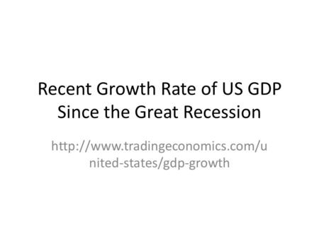 Recent Growth Rate of US GDP Since the Great Recession  nited-states/gdp-growth.