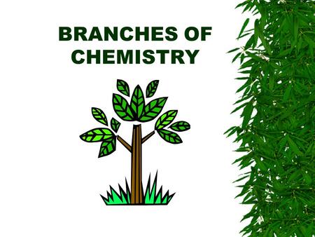 BRANCHES OF CHEMISTRY. Chemistry is… a type of science that includes the knowledge of the composition, structure, and properties of matter and the changes.