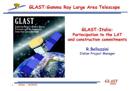 GLAST:Gamma Ray Large Area Telescope