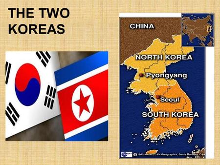 THE TWO KOREAS. After 35,000 Americans and nearly four million North and South Koreans died, an armistice was signed that left the borders where they.