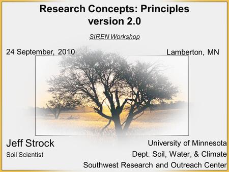Research Concepts: Principles version 2.0