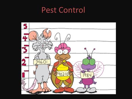 Pest Control. Chemical and biological control of pests 4.5.
