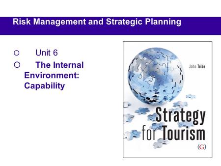  Unit 6  The Internal Environment: Capability Risk Management and Strategic Planning.
