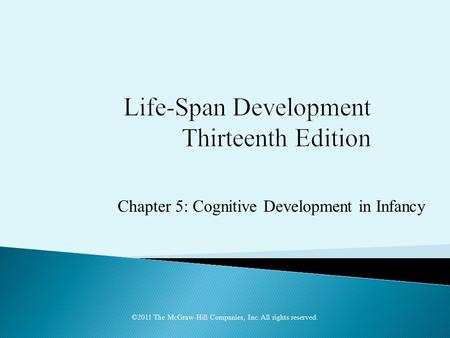 Chapter 5: Cognitive Development in Infancy ©2011 The McGraw-Hill Companies, Inc. All rights reserved.