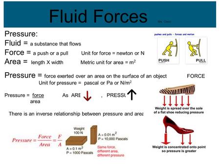 Fluid Forces Mrs. Clarici