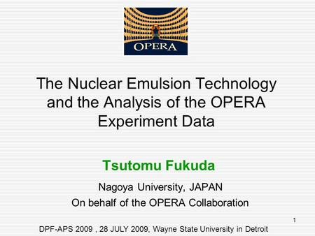 Tsutomu Fukuda Nagoya University, JAPAN