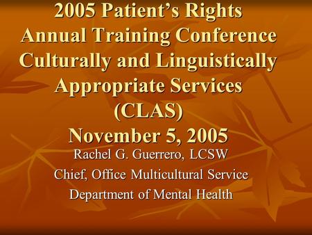 1 Implementing Interpreting Services Lourdes Sanchez Ms Manager Medical Interpreter Services United States Amsterdam December Ppt Download