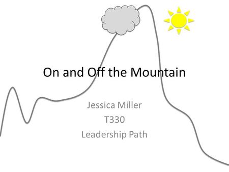 On and Off the Mountain Jessica Miller T330 Leadership Path.