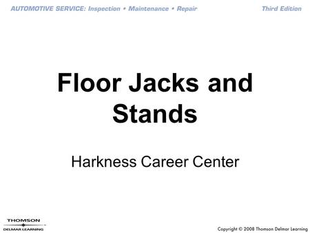 Floor Jacks and Stands Harkness Career Center. Floor Jacks Parts Identification.