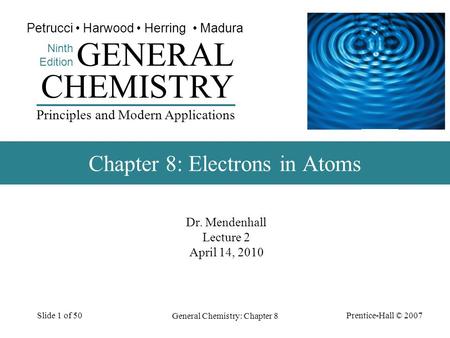 Chapter 8: Electrons in Atoms