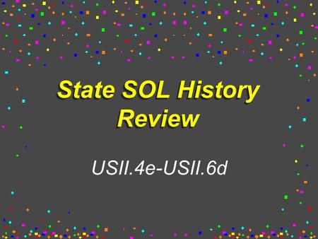 State SOL History Review USII.4e-USII.6d 1. What are the negative effects of industrialization? Child labor Low wages, long hours Unsafe working conditions.