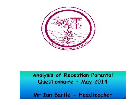 Analysis of Reception Parental Questionnaire – May 2014 Mr Ian Bartle - Headteacher.
