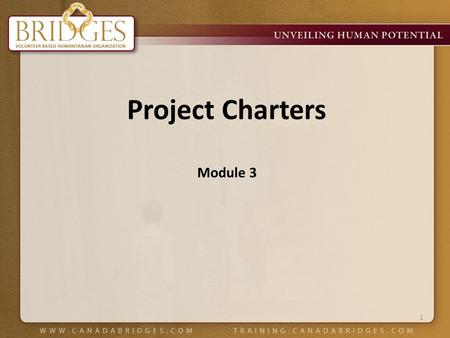 Project Charters Module 3