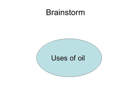 Brainstorm Uses of oil. Oil Oil is a non-renewable resource – it can’t be used again. Extracting this much oil is unsustainable because… A problem with.
