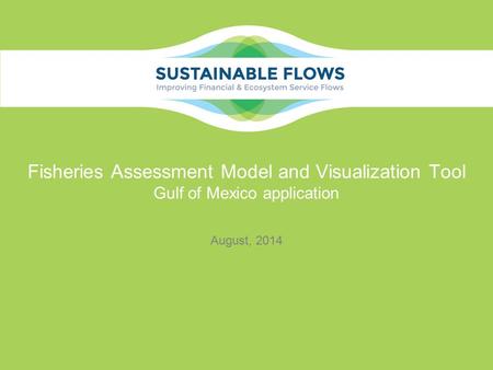 Fisheries Assessment Model and Visualization Tool Gulf of Mexico application August, 2014.