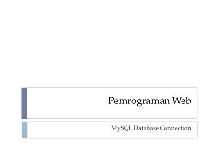 MySQL Database Connection