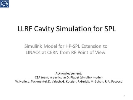 LLRF Cavity Simulation for SPL