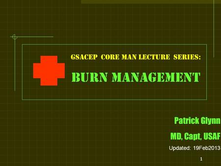 powerpoint presentation on burns management