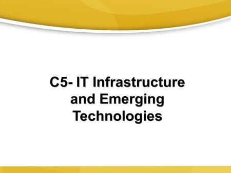 C5- IT Infrastructure and Emerging Technologies. Input – Process - Output 2 A computer  Takes data as input  Processes it  Outputs information CPU.