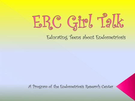 A Program of the Endometriosis Research Center.  Endometriosis, also known as Endo, is a disease the effects many girls and women. Every month when a.