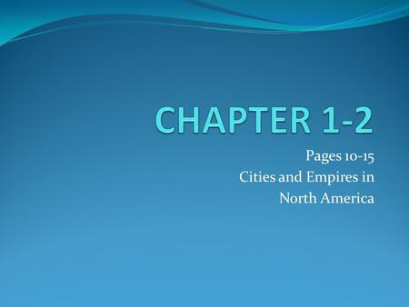 Pages Cities and Empires in North America