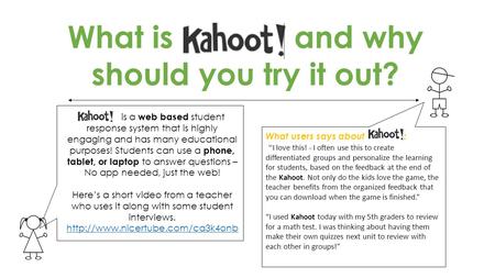 What is and why should you try it out? is a web based student response system that is highly engaging and has many educational purposes! Students can use.