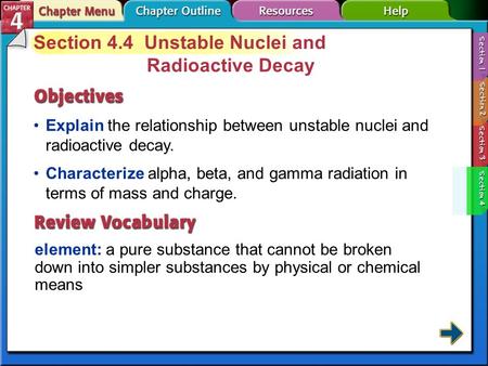 Section 4.4 Unstable Nuclei and Radioactive Decay