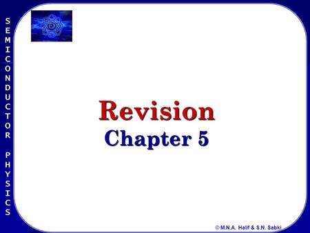 Revision Chapter 5.