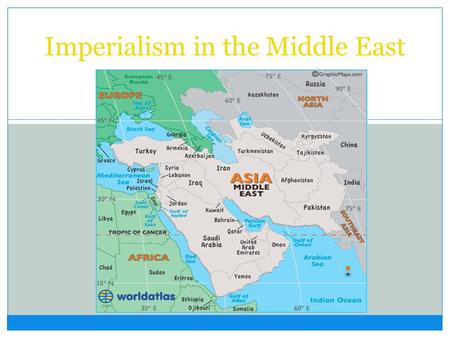 Imperialism in the Middle East. Background At its peak, the Ottoman Empire covered all of this land! As it declined in power, Europeans began to compete.