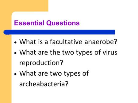 What is a facultative anaerobe?