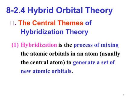 8-2.4 Hybrid Orbital Theory