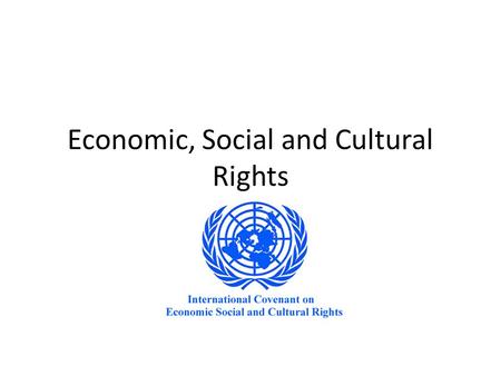 Economic, Social and Cultural Rights. concern the dignity of human beings ideas of equality and access to essential social and economic goods and opportunities.