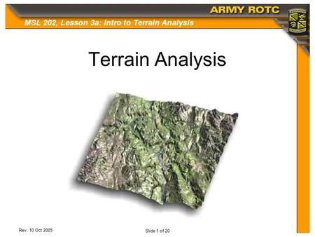 Terrain Analysis.