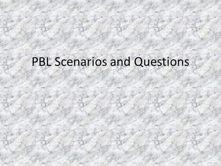 PBL Scenarios and Questions. Scenario #1 An educational company has asked for your help to create an activity with the following materials. 20 pieces.
