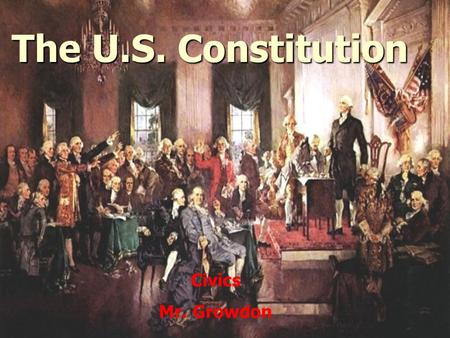 The U.S. Constitution Civics Mr. Growdon. Contents What is the Constitution? What is the Constitution? Background and origin Background and origin Organization.