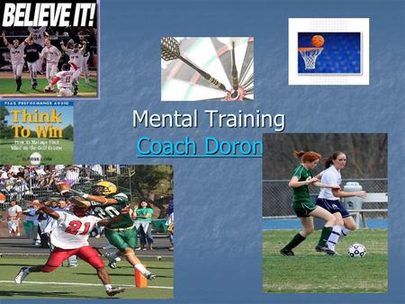 Mental Training Coach Doron Coach DoronCoach Doron.