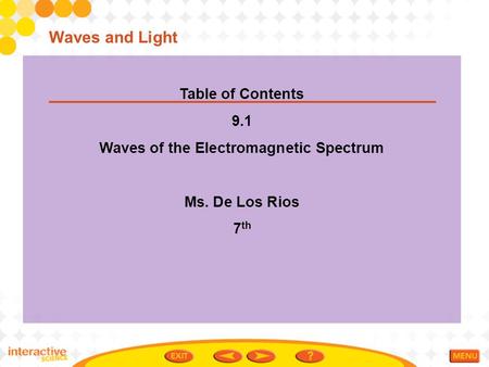 presentation on electromagnetic spectrum