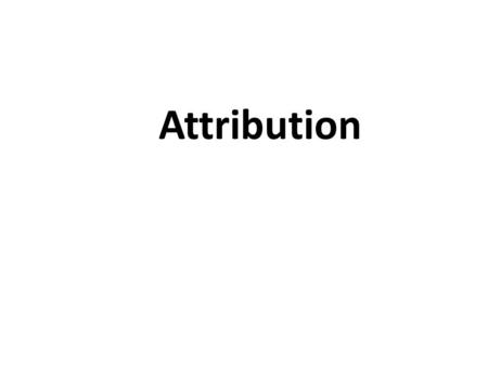 Attribution.