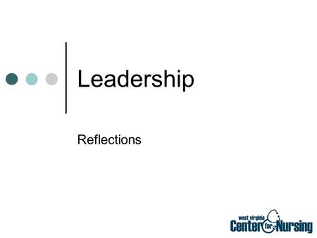 Leadership Reflections. Lead vs. Control LEADING PEOPLE IS THE OPPOSITE OF TRYING TO CONTROL THEM.