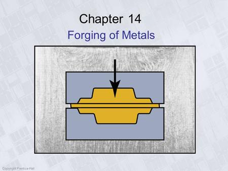 Copyright Prentice-Hall Chapter 14 Forging of Metals.