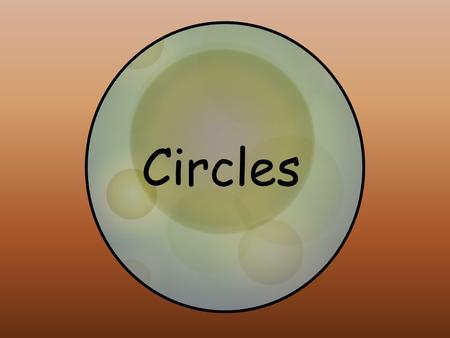 Circles. Center Radius Radii Diameter Chord.