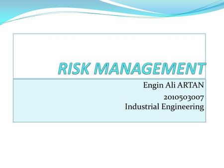 Engin Ali ARTAN Industrial Engineering