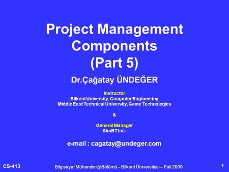 Project Management Components (Part 5)