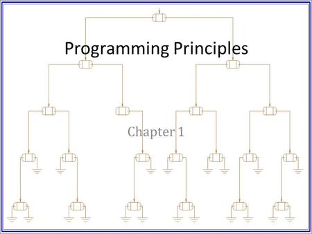 Programming Principles Chapter 1. Objectives Discuss the program design process. Introduce the Game of Life. Discuss object oriented design. – Information.