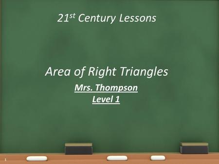 Area of Right Triangles
