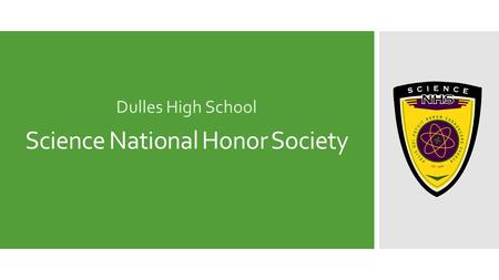 Science National Honor Society