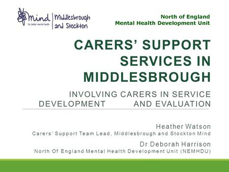 Carers’ Support Services in Middlesbrough