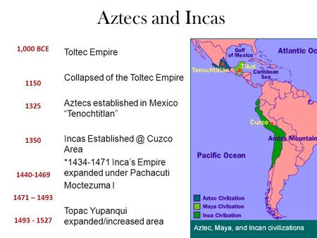 Aztecs and Incas Toltec Empire Collapsed of the Toltec Empire