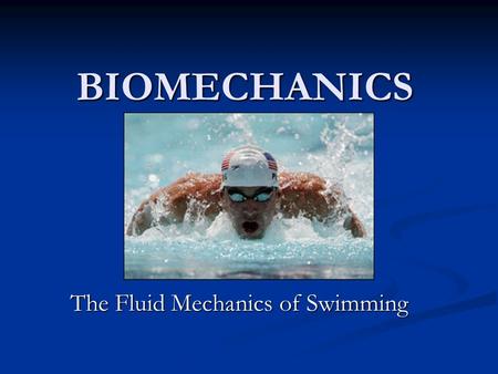 The Fluid Mechanics of Swimming